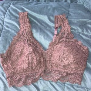 —Large Pink Aerie Bralette with removable Pads